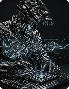 A robotic operator capturing a physical interaction